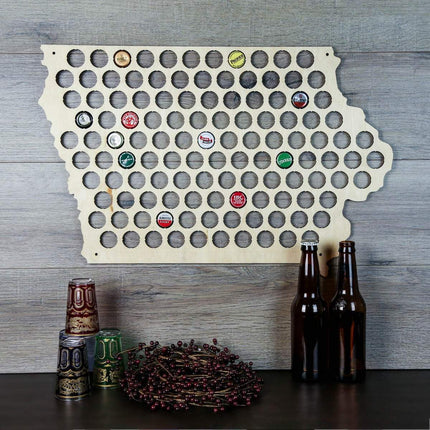 Iowa Beer Cap Map