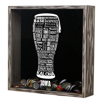 Iowa Beer Typography Shadow Box