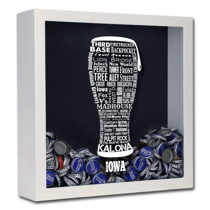 Iowa Beer Typography Shadow Box