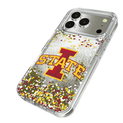 Iowa State University Cyclones Confetti Glitter Phone Case for Apple iPhone