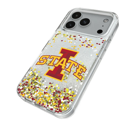 Iowa State University Cyclones Confetti Glitter Phone Case for Apple iPhone