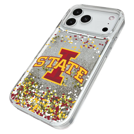 Iowa State University Cyclones Confetti Glitter Phone Case for Apple iPhone