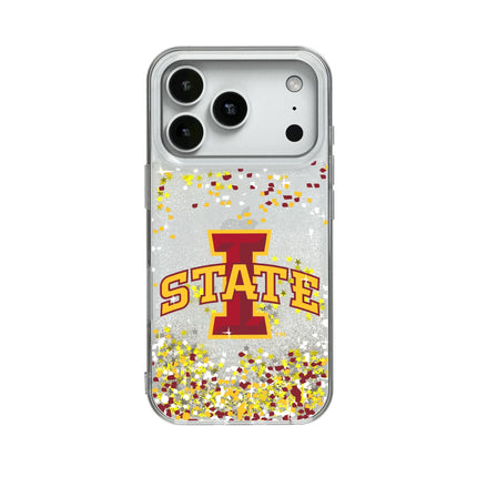 Iowa State University Cyclones Confetti Glitter Phone Case for Apple iPhone