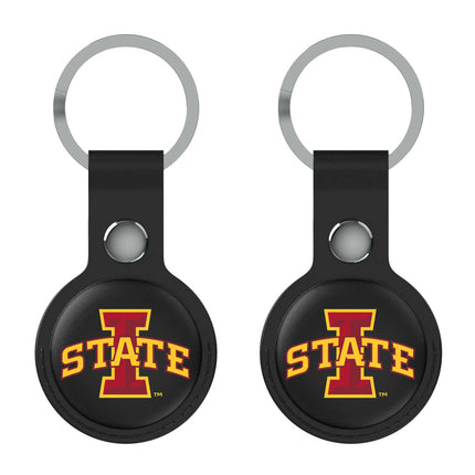 Iowa State University Cyclones Insignia Black Airtag Holder 2-Pack