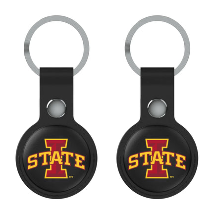 Iowa State University Cyclones Insignia Black Airtag Holder 2-Pack