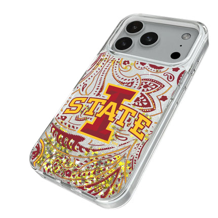 Iowa State University Cyclones Paisley Glitter Phone Case for Apple iPhone