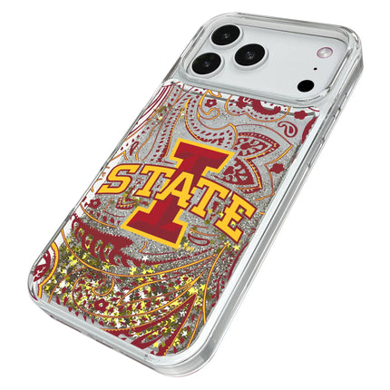 Iowa State University Cyclones Paisley Glitter Phone Case for Apple iPhone