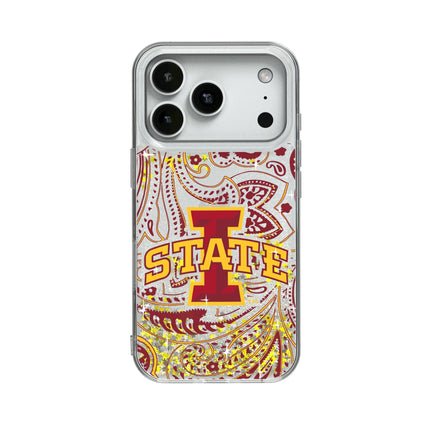 Iowa State University Cyclones Paisley Glitter Phone Case for Apple iPhone