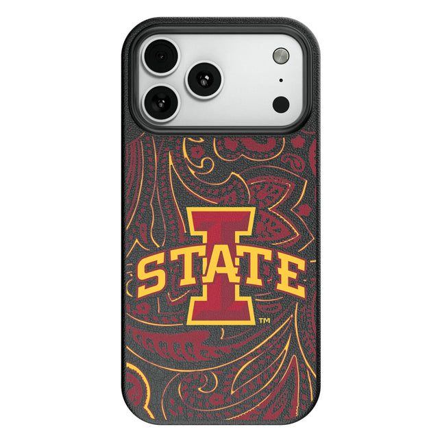 Iowa State University Cyclones Paisley MagSafe Compatible Phone Case for Apple iPhone
