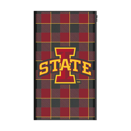 Iowa State University Cyclones Plaid 5000mAh Flat Powerbank