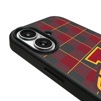 Iowa State University Cyclones Plaid MagSafe Compatible Phone Case for Apple iPhone