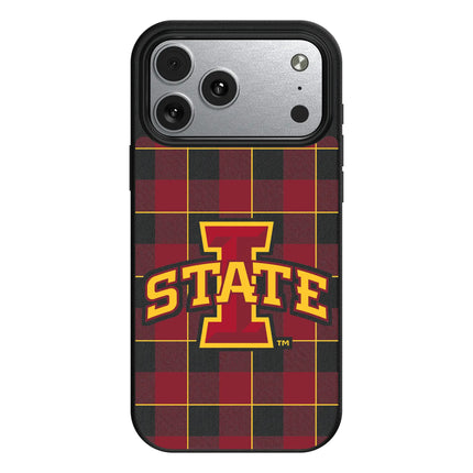Iowa State University Cyclones Plaid MagSafe Compatible Phone Case for Apple iPhone