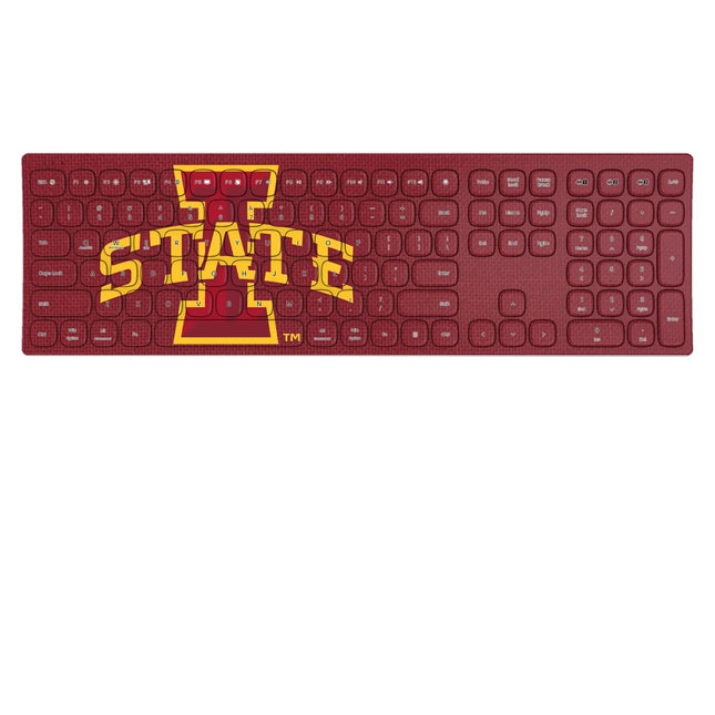 Iowa State University Cyclones Solid Curved Wireless Keyboard