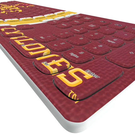 Iowa State University Cyclones Stripe Curved Wireless Keyboard