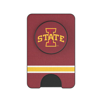 Iowa State University Cyclones Stripe PopSockets MagSafe-Compatible PopWallet+