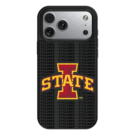 Iowa State University Cyclones Text Backdrop MagSafe Compatible Phone Case for Apple iPhone
