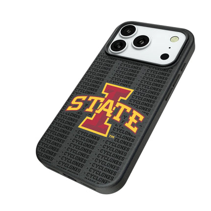 Iowa State University Cyclones Text Backdrop MagSafe Compatible Phone Case for Apple iPhone