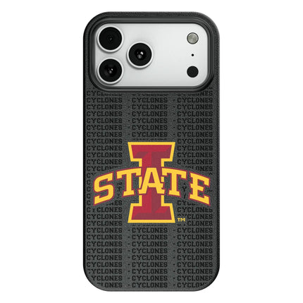 Iowa State University Cyclones Text Backdrop MagSafe Compatible Phone Case for Apple iPhone