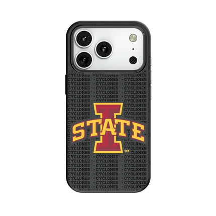 Iowa State University Cyclones Text Backdrop MagSafe Compatible Phone Case for Apple iPhone
