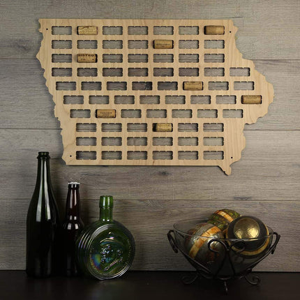 Iowa Wine Cork Map