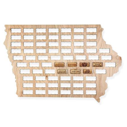 Iowa Wine Cork Map