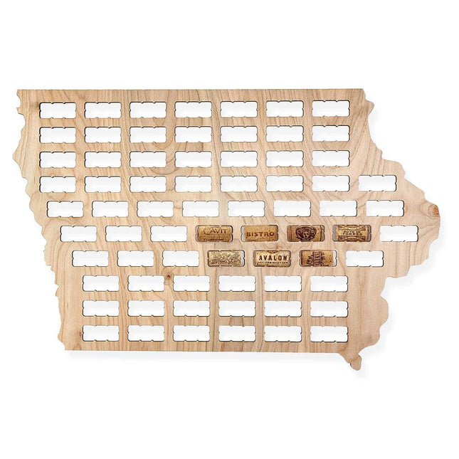 Iowa Wine Cork Map