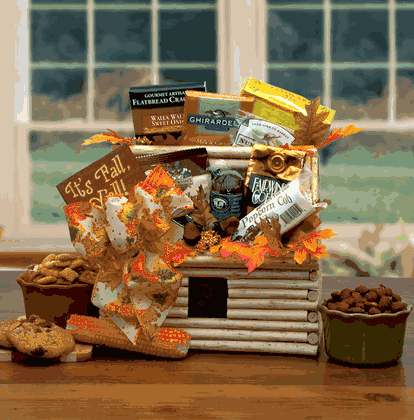 "It's Fall, Y'all!" Log Cabin Gift Basket