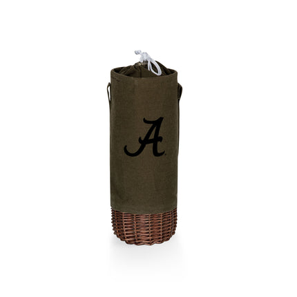 Alabama Crimson Tide Malbec Insulated Canvas Wine Bottle Basket