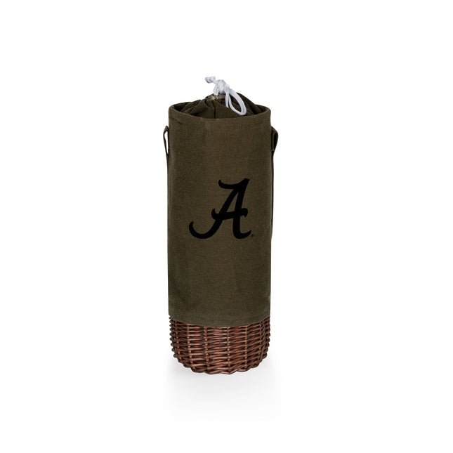 Alabama Crimson Tide Malbec Insulated Canvas Wine Bottle Basket