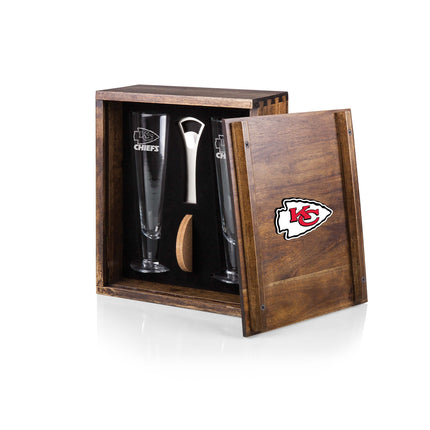 Kansas City Chiefs Pilsner Beer Glass Gift Set