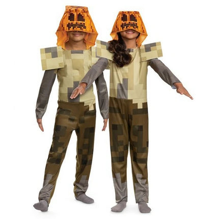 Kids Classic Minecraft Husk Jack-O'-Lantern Hooded Jumpsuit Costume