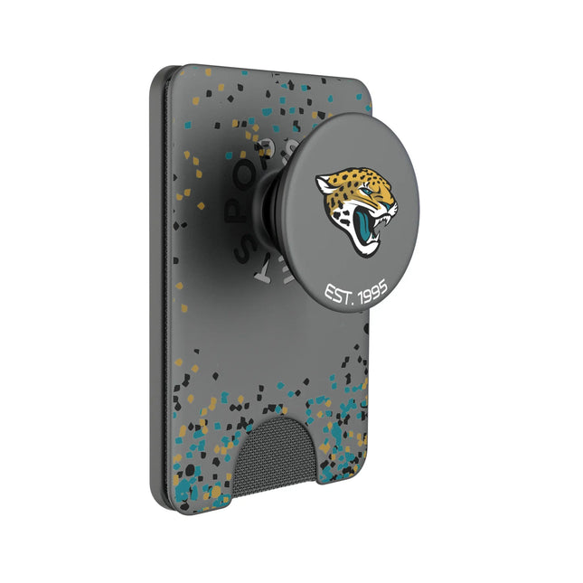 Jacksonville Jaguars Confetti PopSockets MagSafe-Compatible PopWallet+