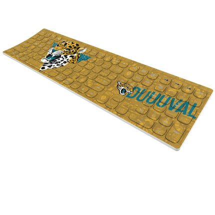 Jacksonville Jaguars Deco Curved Wireless Keyboard