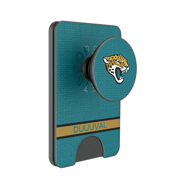 Jacksonville Jaguars Endzone Solid PopSockets MagSafe-Compatible PopWallet+