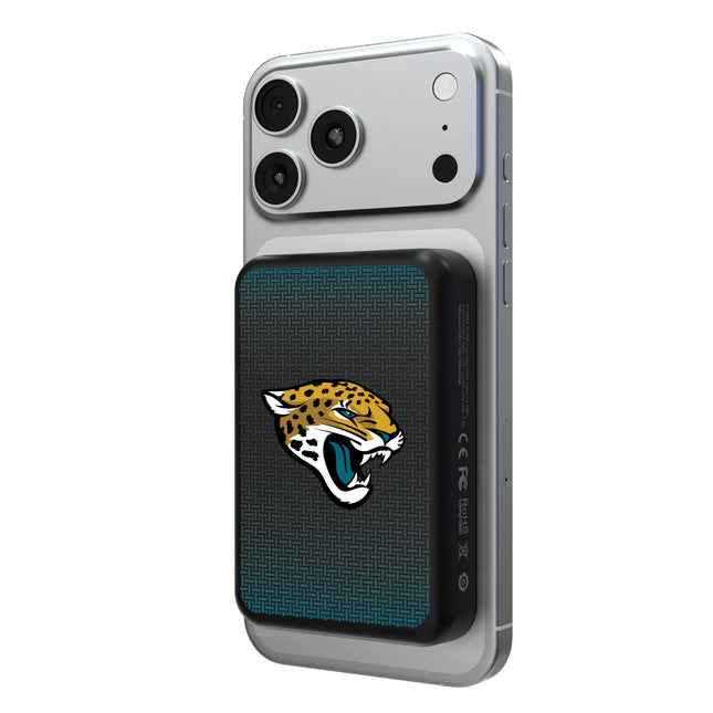 Jacksonville Jaguars Linen Wireless Mag Power Bank