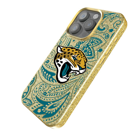 Jacksonville Jaguars Paisley Bling Phone Case for Apple iPhone