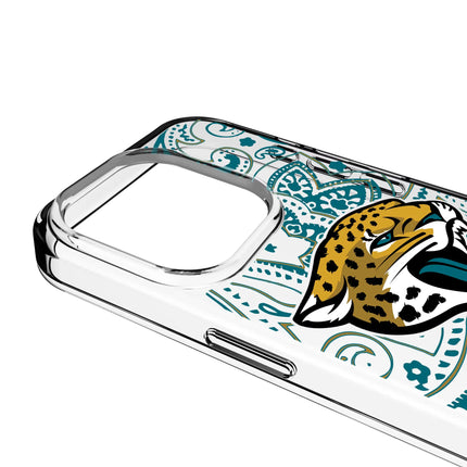 Jacksonville Jaguars Paisley Clear Phone Case for Apple iPhone