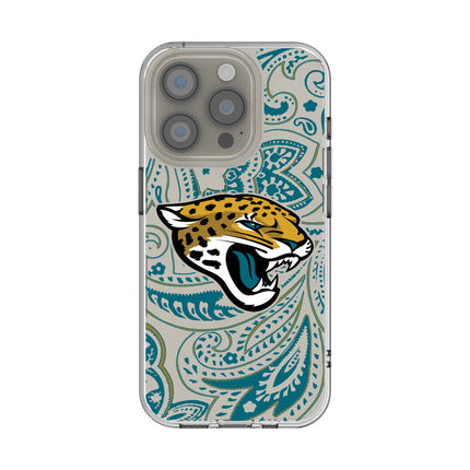 Jacksonville Jaguars Paisley Clear Phone Case for Apple iPhone
