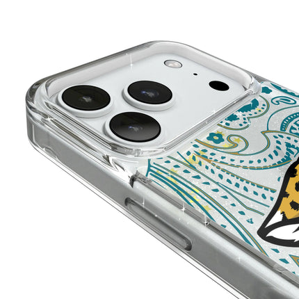 Jacksonville Jaguars Paisley Glitter Phone Case for Apple iPhone