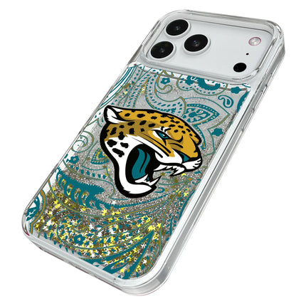 Jacksonville Jaguars Paisley Glitter Phone Case for Apple iPhone