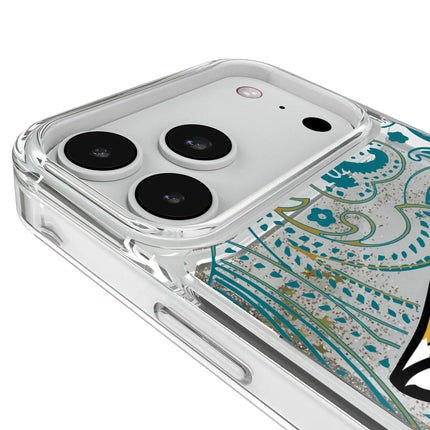 Jacksonville Jaguars Paisley Glitter Phone Case for Apple iPhone