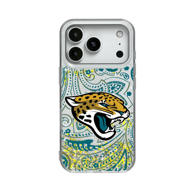 Jacksonville Jaguars Paisley Glitter Phone Case for Apple iPhone