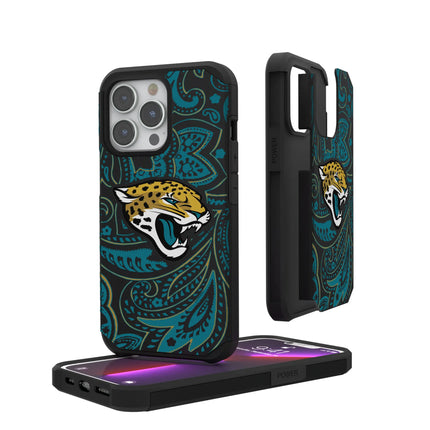 Jacksonville Jaguars Paisley Rugged Phone Case for Apple iPhone