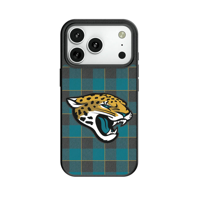 Jacksonville Jaguars Plaid MagSafe Compatible Phone Case for Apple iPhone
