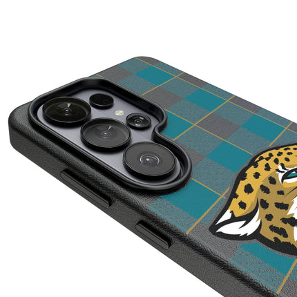 Jacksonville Jaguars Plaid MagSafe Compatible Phone Case for Samsung Galaxy