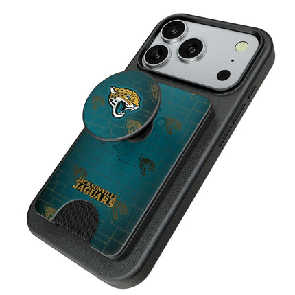 Jacksonville Jaguars Rivet PopSockets MagSafe-Compatible PopWallet+