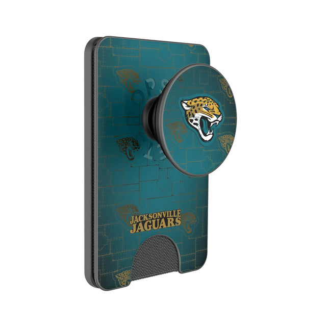 Jacksonville Jaguars Rivet PopSockets MagSafe-Compatible PopWallet+