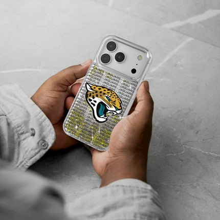 Jacksonville Jaguars Text Backdrop Glitter Phone Case for Apple iPhone