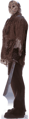 Jason Freddy vs. Jason Cardboard Cutout