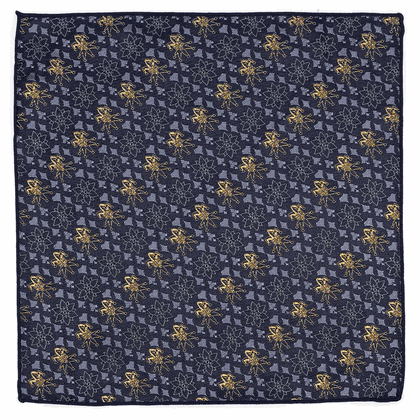 Joker Metallic Print Pocket Square
